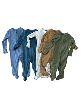 Old Navy Ribbed Footed One-Piece Sleepers - Light Blue, Teal, Cream, Tan, Olive